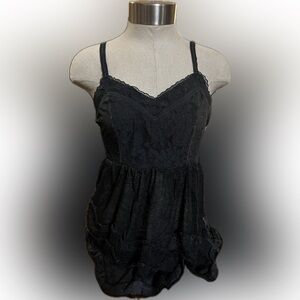 Aeropostale Gray Lace Tunic Sleeveless Size M